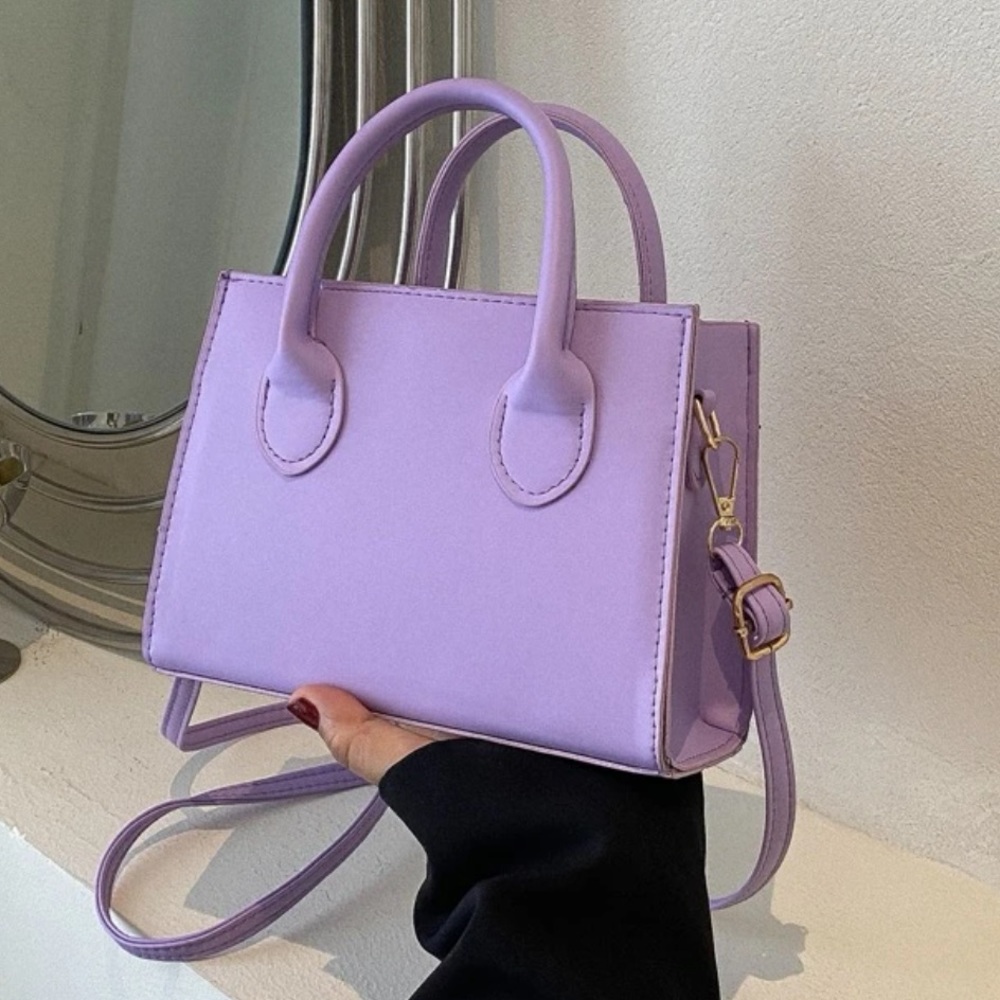 SHEIN Minimalist Double Handle Square Bag